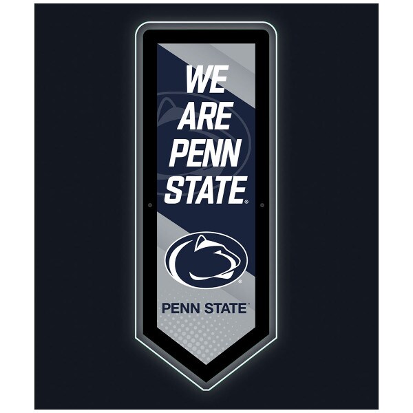 LED pennant sign illuminated We Are Penn State with Athletic Logo